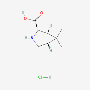 molecular formula C8H14ClNO2 B8215820 (1R,2S,5R)-6,6-dimethyl-3-azabicyclo[3.1.0]hexane-2-carboxylic acid;hydrochloride 