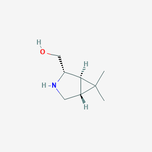 molecular formula C8H15NO B8215861 [(1R,2S,5R)-6,6-dimethyl-3-azabicyclo[3.1.0]hexan-2-yl]methanol 