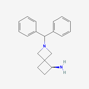 molecular formula C19H22N2 B8215869 (S)-2-benzhydryl-2-azaspiro[3.3]heptan-5-amine 