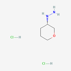 molecular formula C5H14Cl2N2O B8215881 [(3S)-oxan-3-yl]hydrazine;dihydrochloride 