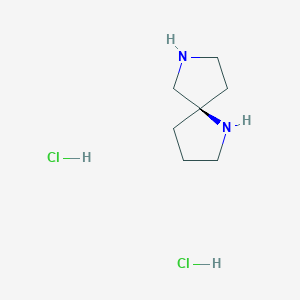 molecular formula C7H16Cl2N2 B8215896 (5R)-1,7-diazaspiro[4.4]nonane;dihydrochloride 