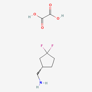 [(1S)-3,3-difluorocyclopentyl]methanamine;oxalic acid