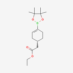 ethyl 2-[(1S)-4-(4,4,5,5-tetramethyl-1,3,2-dioxaborolan-2-yl)cyclohex-3-en-1-yl]acetate