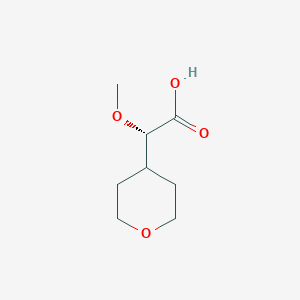 molecular formula C8H14O4 B8215948 (2S)-2-methoxy-2-(oxan-4-yl)acetic acid 