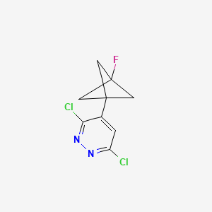 molecular formula C9H7Cl2FN2 B8215963 3,6-Dichloro-4-(3-fluoro-1-bicyclo[1.1.1]pentanyl)pyridazine 