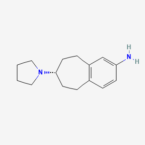 molecular formula C15H22N2 B8216016 (S)-7-(Pyrrolidin-1-yl)-6,7,8,9-tetrahydro-5H-benzo[7]annulen-2-amine 
