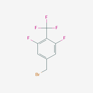 molecular formula C8H4BrF5 B8216032 5-(Bromomethyl)-1,3-difluoro-2-(trifluoromethyl)benzene 