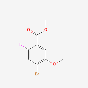 molecular formula C9H8BrIO3 B8216078 Methyl 4-bromo-2-iodo-5-methoxybenzoate 