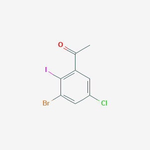 molecular formula C8H5BrClIO B8216092 1-(3-Bromo-5-chloro-2-iodophenyl)ethanone 