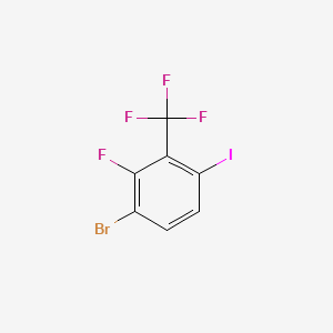 molecular formula C7H2BrF4I B8216095 1-Bromo-2-fluoro-4-iodo-3-(trifluoromethyl)benzene 