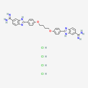 molecular formula C32H34Cl4N8O2 B8216116 DB2115 (tertahydrochloride) 
