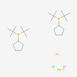 Ditert-butyl(cyclopentyl)phosphane;iron;palladium(2+);dichloride
