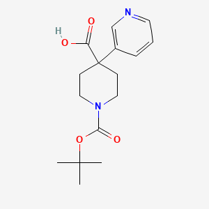 molecular formula C16H22N2O4 B8216212 1-(tert-Butoxycarbonyl)-4-(pyridin-3-yl)piperidine-4-carboxylic acid CAS No. 167263-01-6