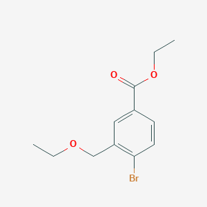 molecular formula C12H15BrO3 B8216217 Ethyl 4-bromo-3-(ethoxymethyl)benzoate 