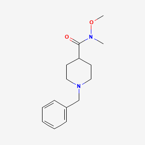 molecular formula C15H22N2O2 B8216234 1-benzyl-N-methoxy-N-methylpiperidine-4-carboxamide 