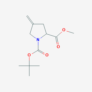 molecular formula C12H19NO4 B8216243 N-Boc-4-methylene-D-proline Methyl Ester 