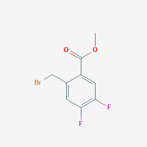 molecular formula C9H7BrF2O2 B8216258 Methyl 2-(bromomethyl)-4,5-difluorobenzoate CAS No. 1245515-61-0