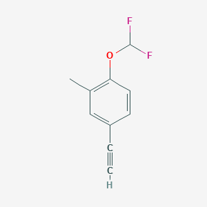 molecular formula C10H8F2O B8216265 1-(Difluoromethoxy)-4-ethynyl-2-methylbenzene 