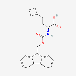 molecular formula C23H25NO4 B8216298 (R)-2-(Fmoc-amino)-4-cyclobutylbutanoic acid 