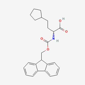 molecular formula C24H27NO4 B8216305 (R)-2-(Fmoc-amino)-4-cyclopentylbutanoic acid 