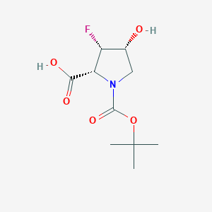 (2R,3S,4R)-3-fluoro-4-hydroxy-1-[(2-methylpropan-2-yl)oxycarbonyl]pyrrolidine-2-carboxylic acid