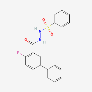 molecular formula C19H15FN2O3S B8216357 N'-(4-Fluorobiphenyl-3-carbonyl)benzenesulfonohydrazide 