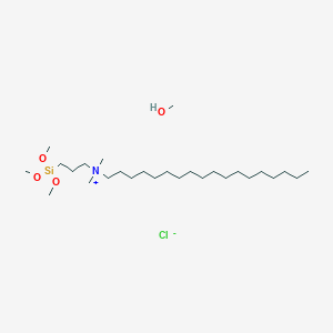 molecular formula C27H62ClNO4Si B8216359 Dimethyl-octadecyl-(3-trimethoxysilylpropyl)azanium;methanol;chloride 