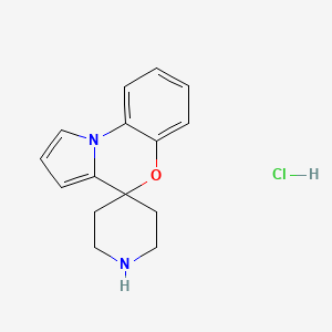 molecular formula C15H17ClN2O B8216392 Spiro[benzo[b]pyrrolo[1,2-d][1,4]oxazine-4,4'-piperidine] hydrochloride 