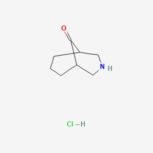 molecular formula C8H14ClNO B8216393 盐酸3-氮杂双环[3.3.1]壬-9-酮 