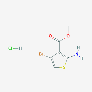 molecular formula C6H7BrClNO2S B8216399 Methyl 2-amino-4-bromothiophene-3-carboxylate hydrochloride 