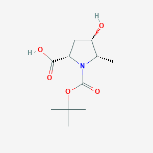 molecular formula C11H19NO5 B8216406 (2S,4S,5S)-1-(tert-Butoxycarbonyl)-4-hydroxy-5-methylpyrrolidine-2-carboxylic acid 