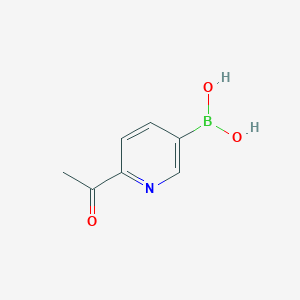 molecular formula C7H8BNO3 B8216426 (6-Acetylpyridin-3-YL)boronic acid 