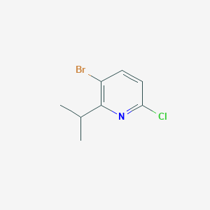 molecular formula C8H9BrClN B8216433 3-Bromo-6-chloro-2-(propan-2-yl)pyridine 
