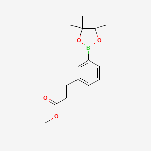 molecular formula C17H25BO4 B8216440 3-[2-(Ethoxycarbonyl)ethyl]benzene boronic acid pinacol ester 