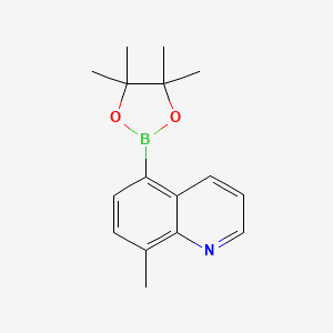 molecular formula C16H20BNO2 B8216448 8-Methylquinoline-5-boronic Acid Pinacol Ester 