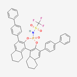 N-[(11bR)-2,6-Bis([1,1'-biphenyl]-4-yl)-8,9,10,11,12,13,14,15-octahydro-4-oxidodinaphtho[2,1-d:1',2'-f][1,3,2]dioxaphosphepin-4-yl]-1,1,1-trifluoromethanesulfonamide