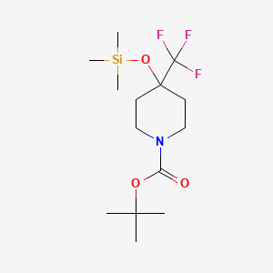 molecular formula C14H26F3NO3Si B8216501 Tert-butyl 4-(trifluoromethyl)-4-(trimethylsilyloxy)piperidine-1-carboxylate 