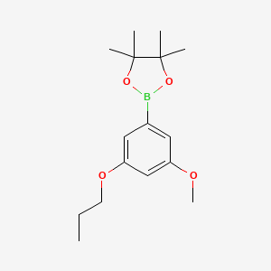 molecular formula C16H25BO4 B8216547 2-(3-Methoxy-5-propoxyphenyl)-4,4,5,5-tetramethyl-1,3,2-dioxaborolane 