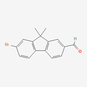 molecular formula C16H13BrO B8216562 7-溴-9,9-二甲基-9H-芴-2-甲醛 