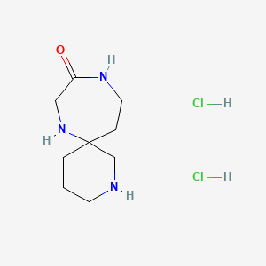 molecular formula C9H19Cl2N3O B8216655 2,7,10-Triazaspiro[5.6]dodecan-9-one dihydrochloride 