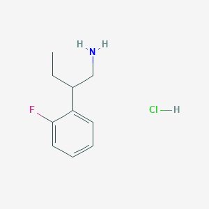 molecular formula C10H15ClFN B8216690 2-(2-Fluorophenyl)butan-1-amine hydrochloride 