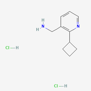 molecular formula C10H16Cl2N2 B8216698 1-(2-Cyclobutylpyridin-3-yl)methanamine dihydrochloride 
