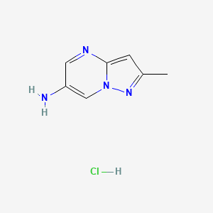 molecular formula C7H9ClN4 B8216740 2-Methylpyrazolo[1,5-a]pyrimidin-6-amine hydrochloride 