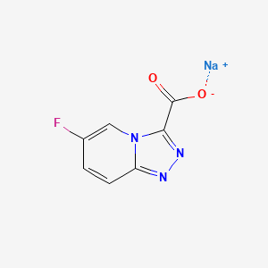 molecular formula C7H3FN3NaO2 B8216743 Sodium 6-fluoro-[1,2,4]triazolo[4,3-a]pyridine-3-carboxylate 