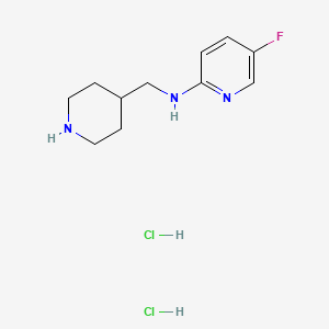 molecular formula C11H18Cl2FN3 B8216745 5-fluoro-N-[(piperidin-4-yl)methyl]pyridin-2-amine dihydrochloride 