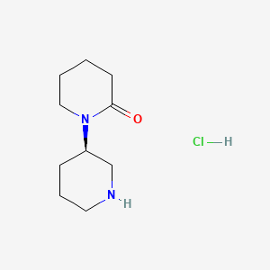 molecular formula C10H19ClN2O B8216780 (3'R)-[1,3'-bipiperidin]-2-one hydrochloride 