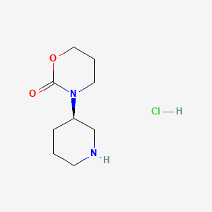 molecular formula C9H17ClN2O2 B8216789 3-[(3R)-piperidin-3-yl]-1,3-oxazinan-2-one hydrochloride 