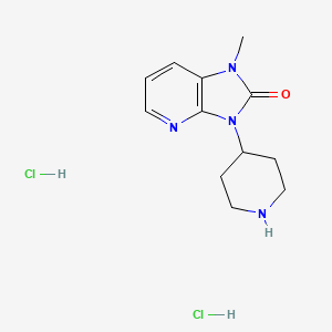 molecular formula C12H18Cl2N4O B8216795 1-methyl-3-(piperidin-4-yl)-1H,2H,3H-imidazo[4,5-b]pyridin-2-one dihydrochloride 