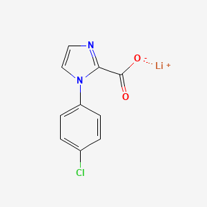 molecular formula C10H6ClLiN2O2 B8216806 lithium(1+) 1-(4-chlorophenyl)-1H-imidazole-2-carboxylate 