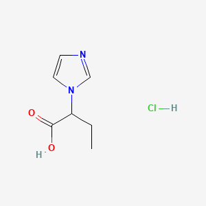 molecular formula C7H11ClN2O2 B8216814 2-(1H-imidazol-1-yl)butanoic acid hydrochloride 